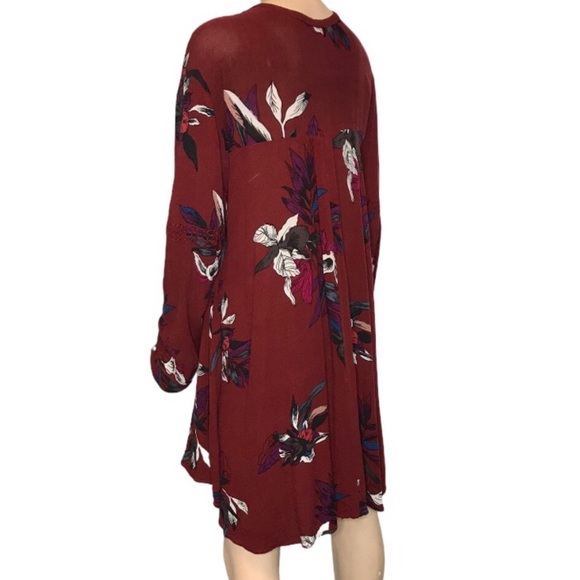 Free People Tree Swing Oversize Maroon Dress - Picture 5 of 11